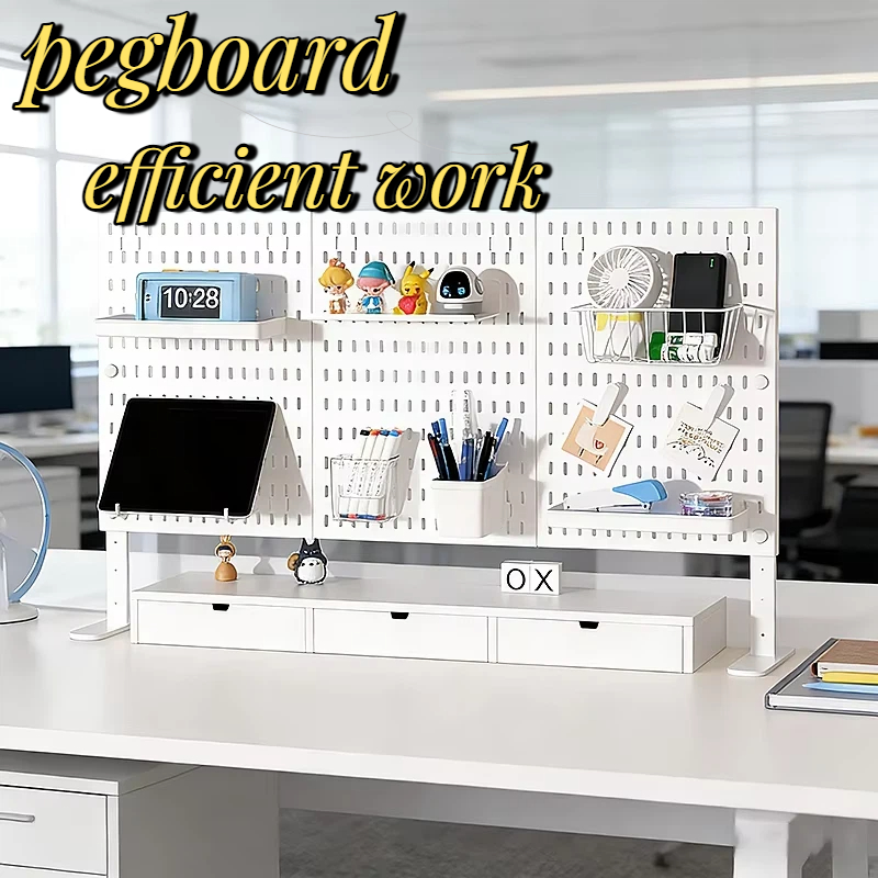Desk Setup Organization - 30×30cm PP-Schreibtisch-Pegboard, Organizer mit Ständer und