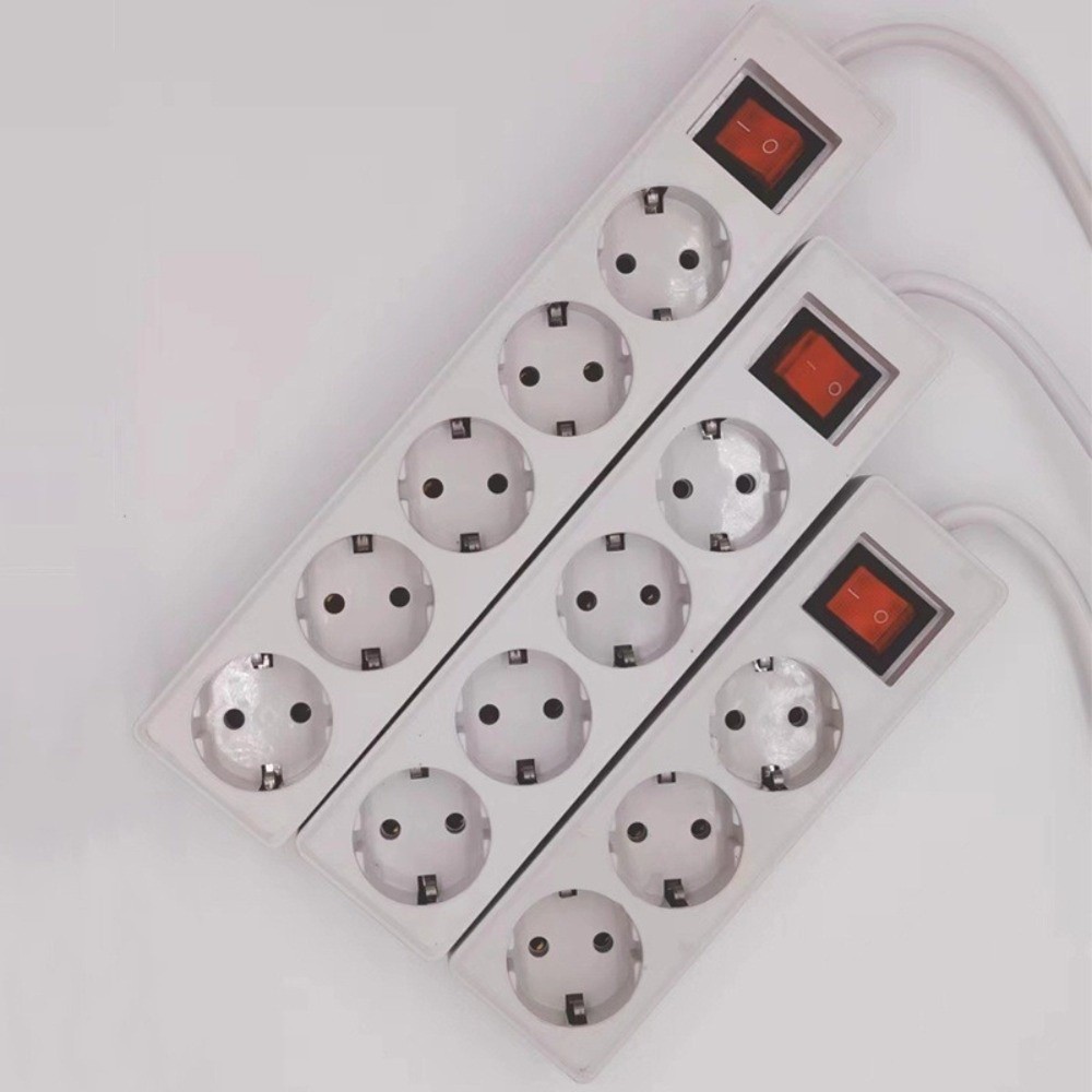 Power Strip Flat - Tragbare 3/4/5-fach Steckdosenleiste EU mit 2/3/5