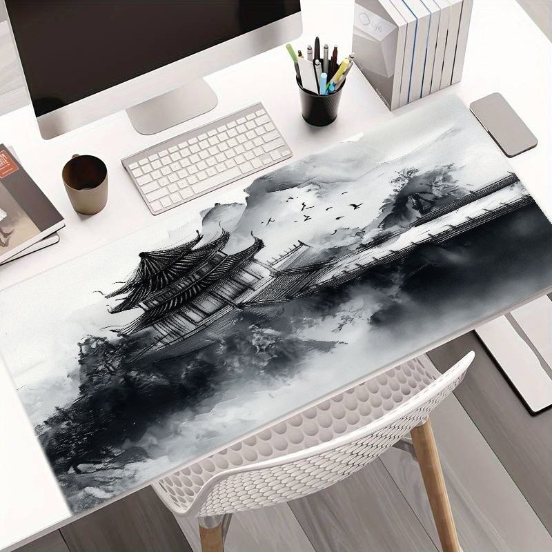 Desk Setup Ergonomics - Verspieltes Mauspad aus Eisenkunst mit Wolken-Drachen-Motiv,