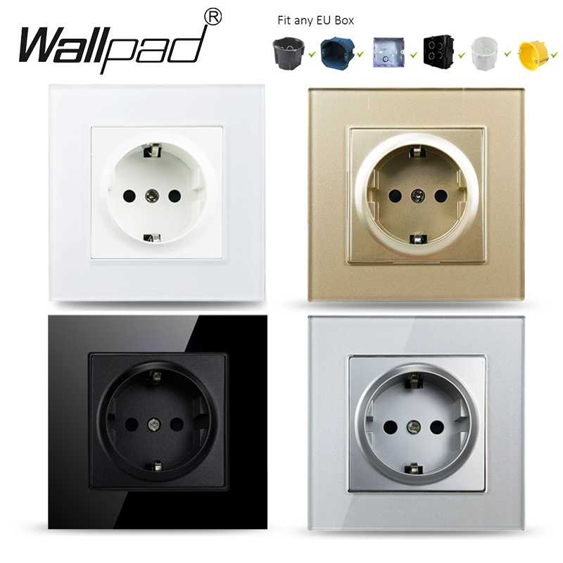 Power Strip Flat - Wallpad 16A EU-Steckdose Weiß / Schwarz