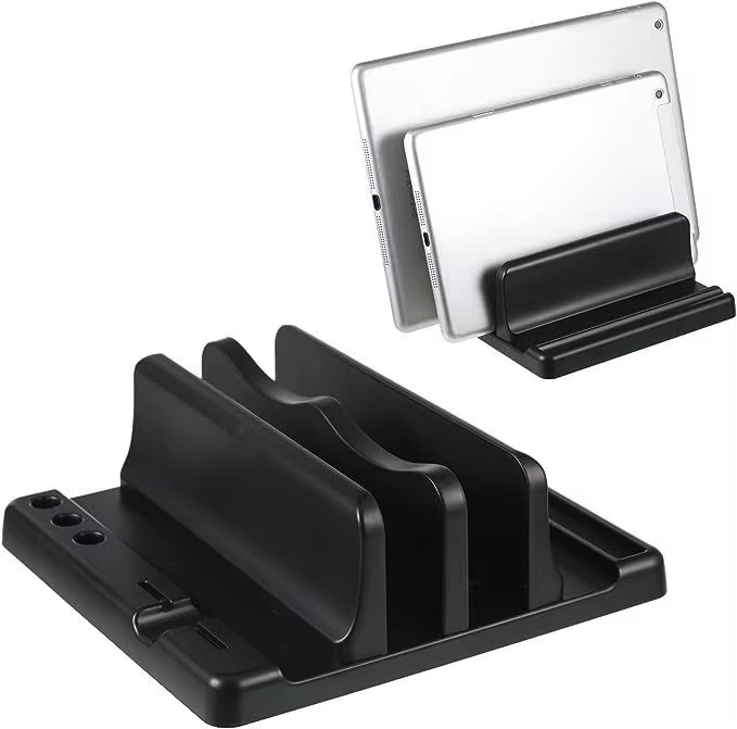 Desk Setup Organization - Büro-Laptopständer aus ABS-Kunststoff, vertikal, spart Platz