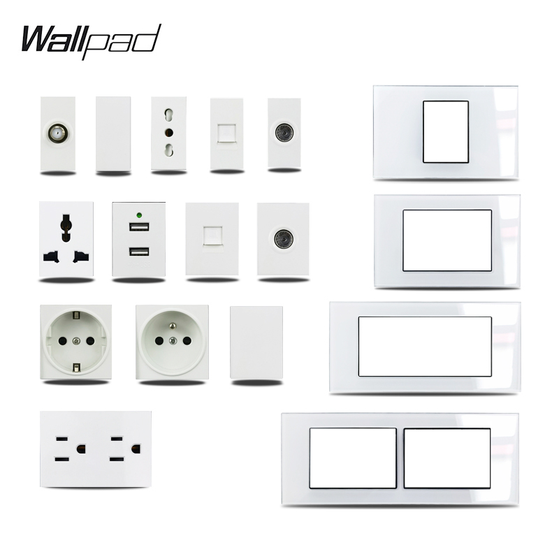 Power Strip Flat - US Italien Typ DIY Weiße Glasscheibe
