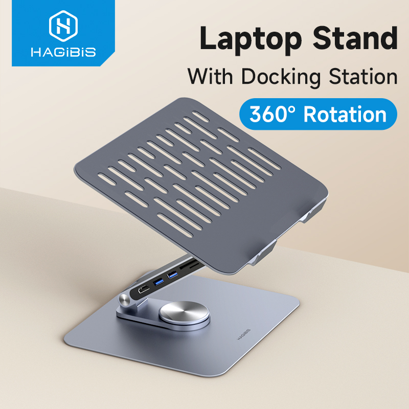 Desk Setup Macbook - Hagibis verstellbarer Aluminium-Laptopst änder für Schreibtisch