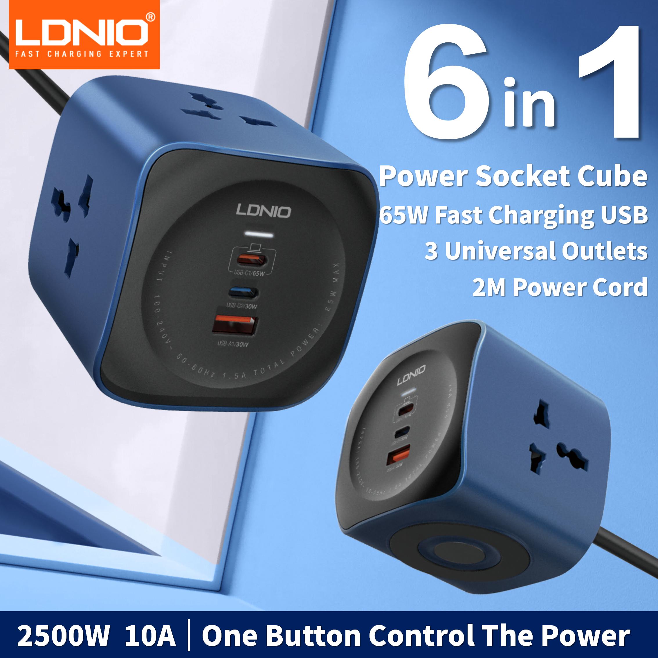 Power Strip Flat - Cube Power Strip LDNIO 65W Ladestationen