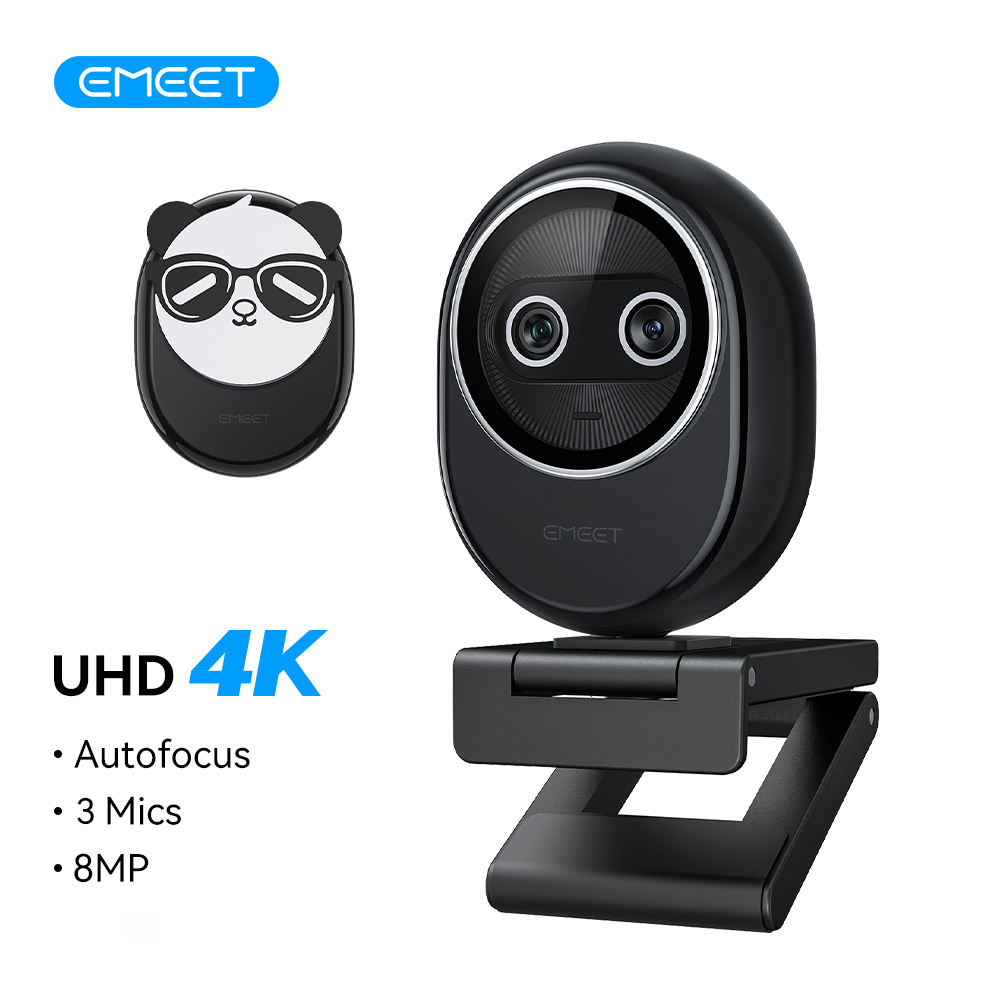 Desk Setup Ai - Webcam 4K EMEET Dual-Kamera KI-gestützte 4K-Kamera