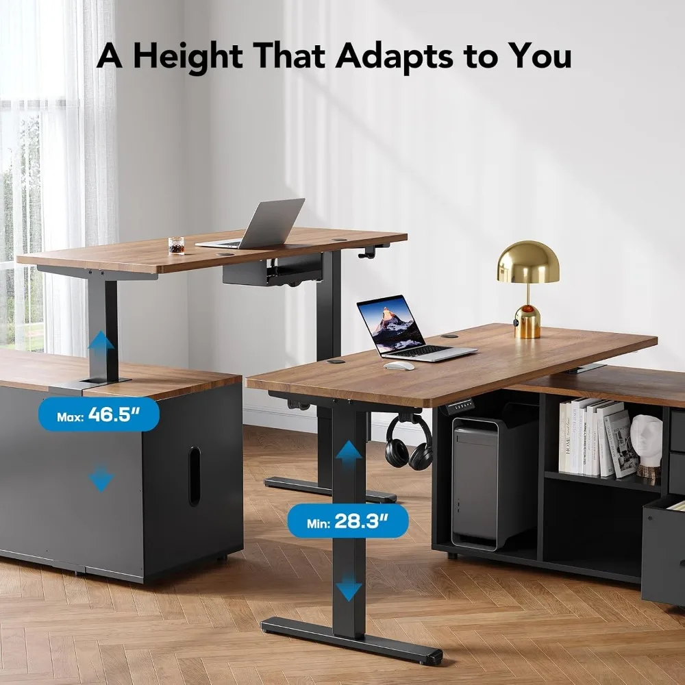 HUANUO 55 Zoll L-förmiger Steh – Desk Setup Height Bewertung und Preis