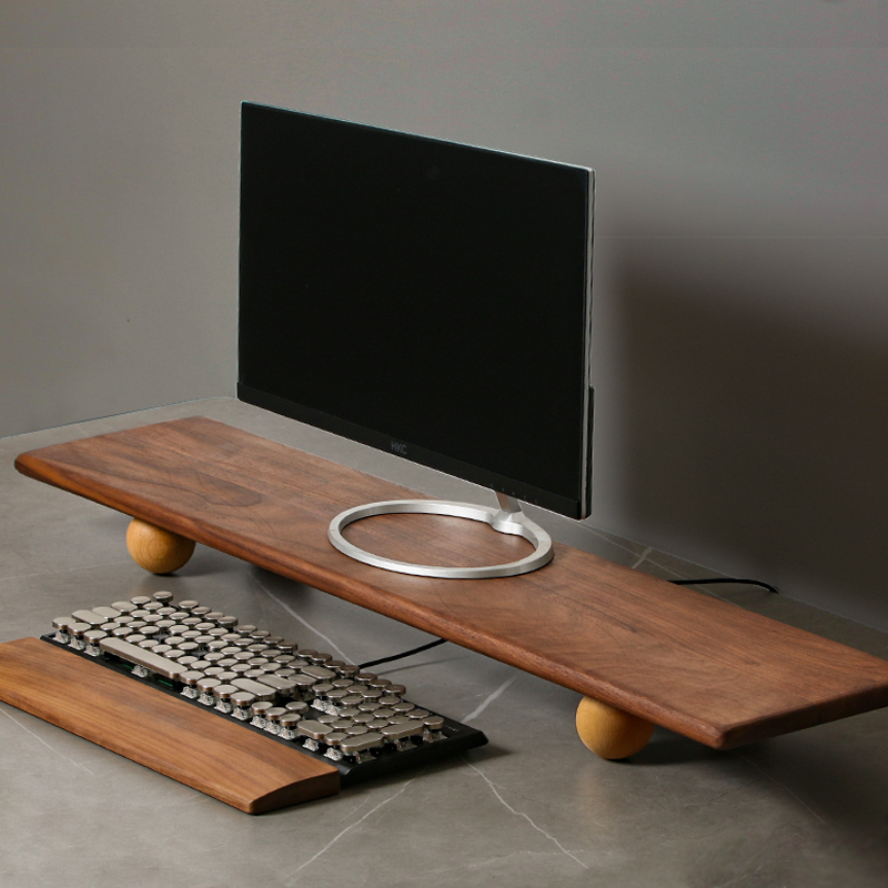 Massivholz Monitor Riser Lapto – Desk Setup With Laptop And Monitor Bewertung und Preis