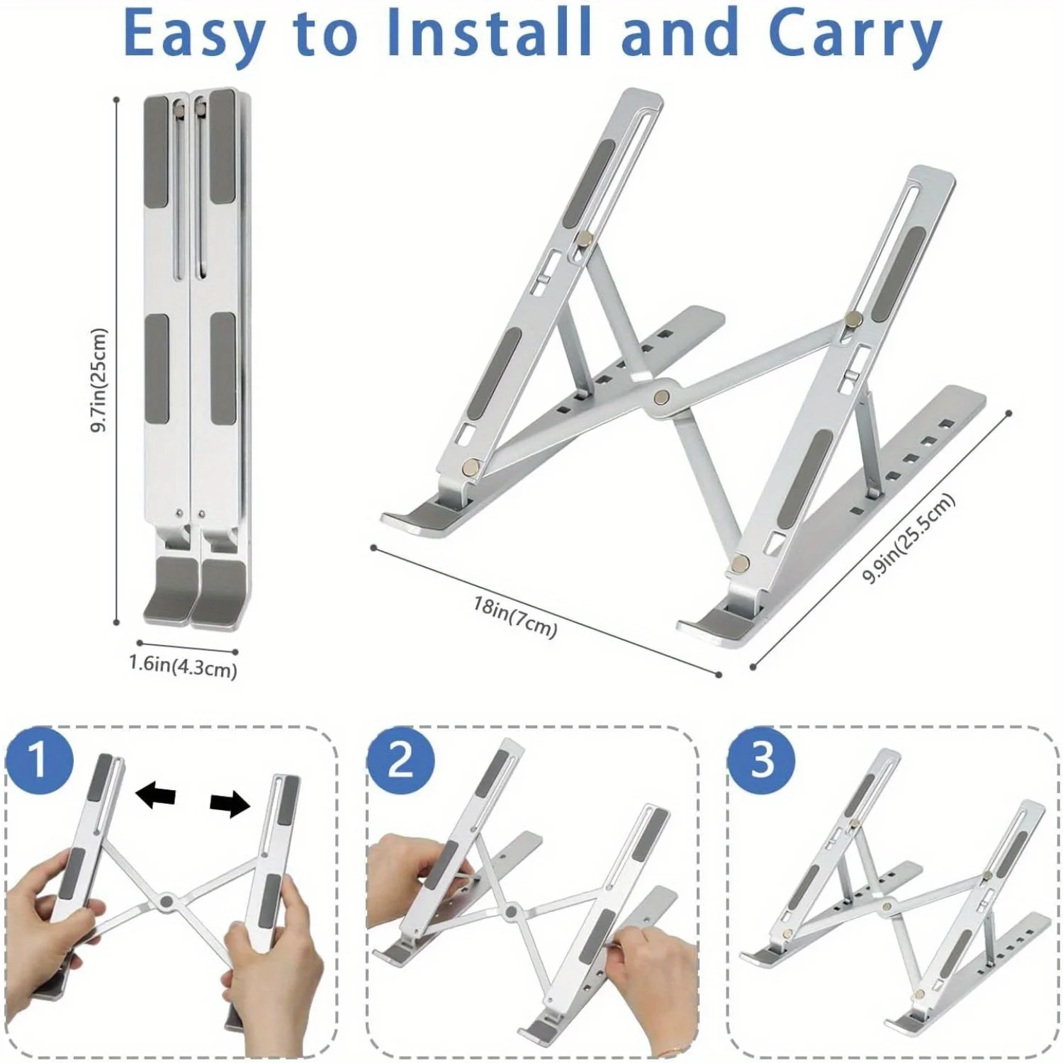 Faltbarer Aluminium-Laptop-Stä – Desk Setup Macbook Bewertung und Preis