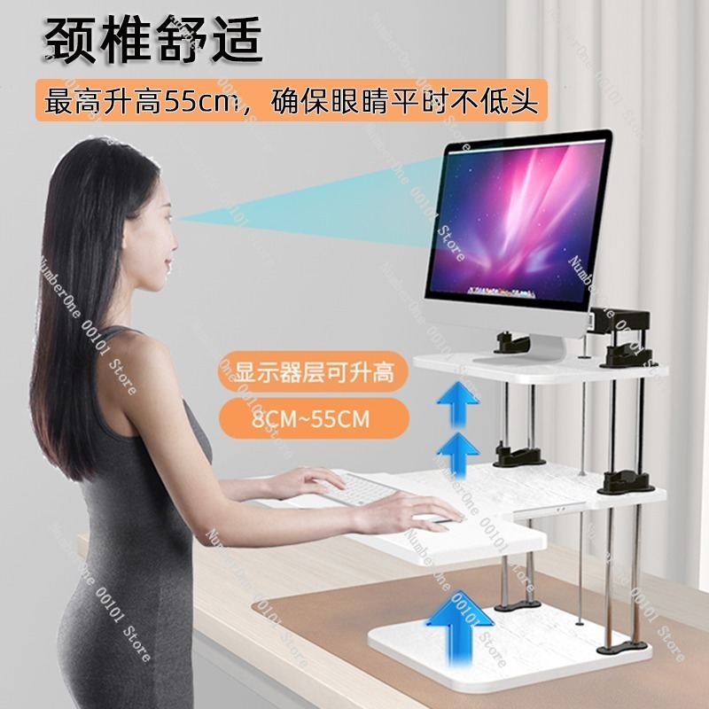 Höhenverstellbarer Stehpult-Ko – Desk Setup With Laptop And Monitor Bewertung und Preis