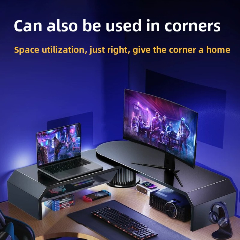 Gaming-Dual-Monitor-Ständer, B – Desk Setup With Laptop And Monitor Bewertung und Preis