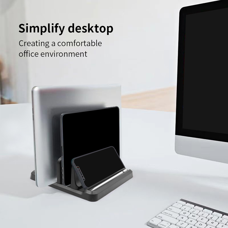 Vertikaler Laptop-Ständer aus  – Desk Setup Macbook Bewertung und Preis