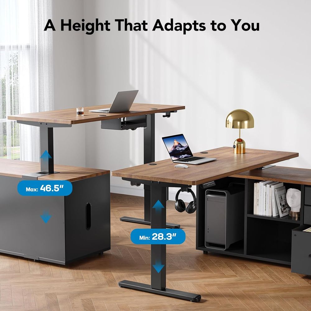 55 Zoll L-förmiger Stehschreib – Desk Setup Height Bewertung und Preis